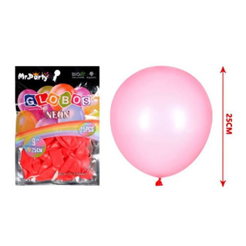 SET GLOBOS NEON ROJOS por mayor Cotillon por mayor