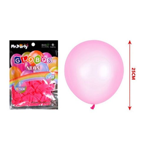 SET GLOBOS NEON ROSADOS por mayor Cotillon por mayor