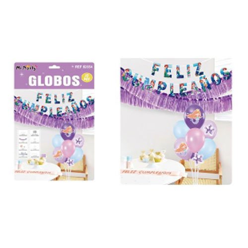 SET GLOBOS SIRENA por mayor Cotillon por mayor