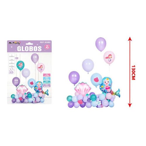 SET GLOBOS SIRENA por mayor Cotillon por mayor