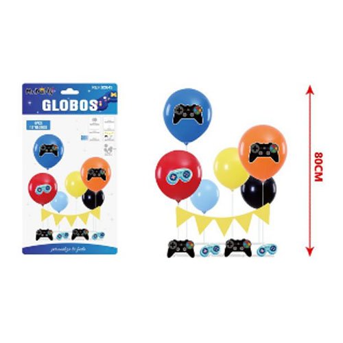 SET GLOBOS VIDEO JUEGO por mayor Cotillon por mayor