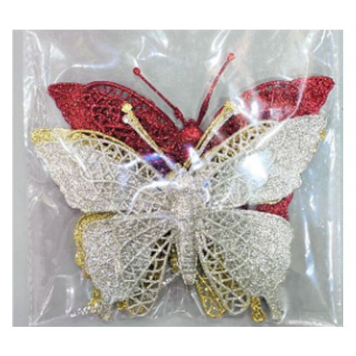 SET MARIPOSAS NAVIDEÑAS GLITTER por mayor Navidad por mayor