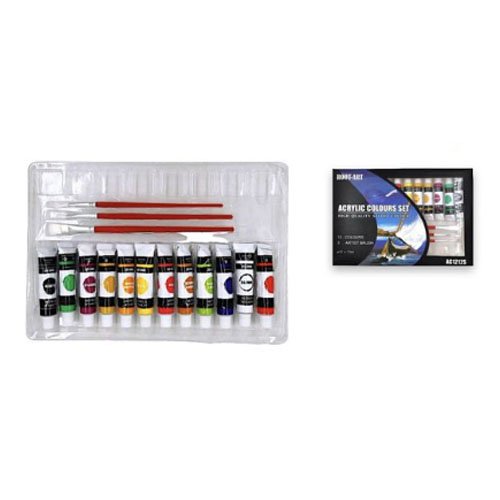 SET PINTURA ACRILICA+PINCELES por mayor Útiles Escolares por mayor