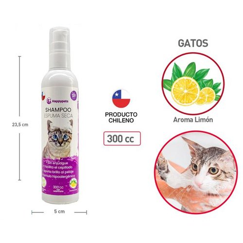 Shampoo espuma seca para gato por mayor - Mascotas por mayor