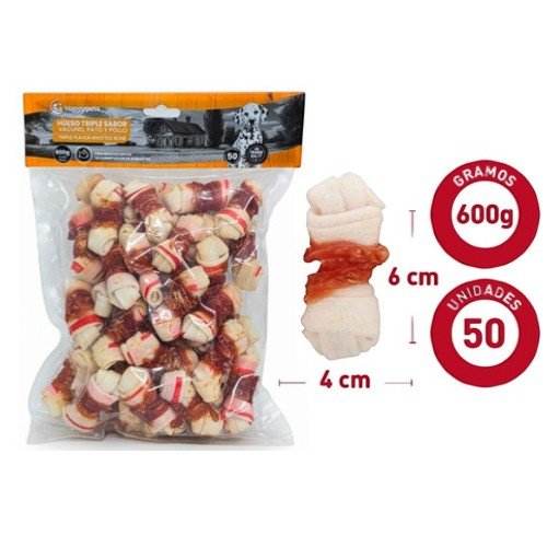 SNACK DE POLLO Y PATO ENVUELTA por mayor - Mascotas por mayor