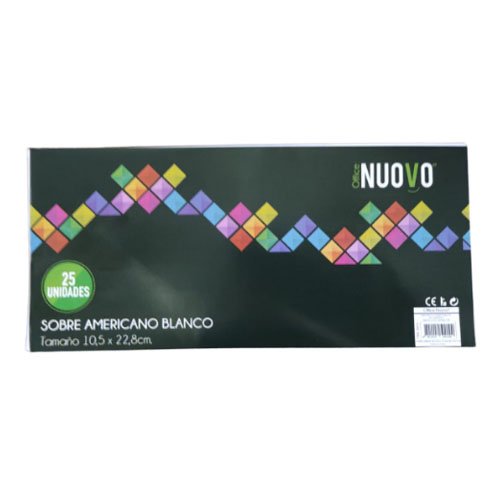SOBRE AMERICANO BLANCO 25 PZA por mayor en Chile