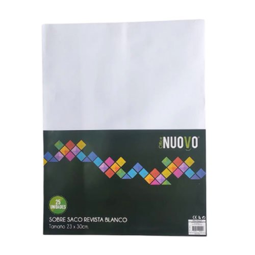SOBRE SACO REVISTA BLANCO 25 PZA por mayor en Chile
