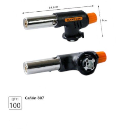 Soplete Multiusos "Flame Gun" Cañón 807 con Encendido Electrónico y Llama Ajustable 14.2cm x 8cm por mayor en Chile