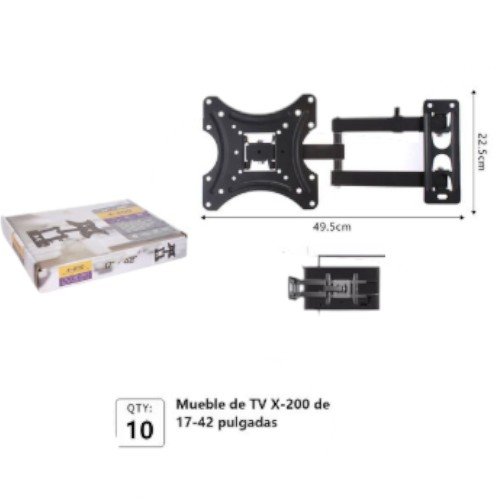Soporte de TV Articulado X-200 para Pantallas de 17