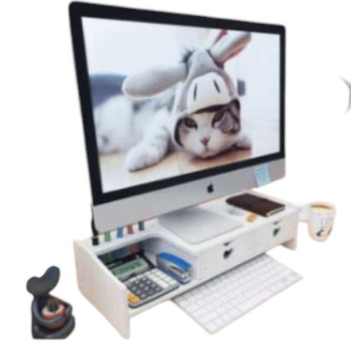 Soporte Elevador de Monitor con Organizador de Escritorio y Cajoneras de Almacenamiento por mayor - Electrónica por mayor