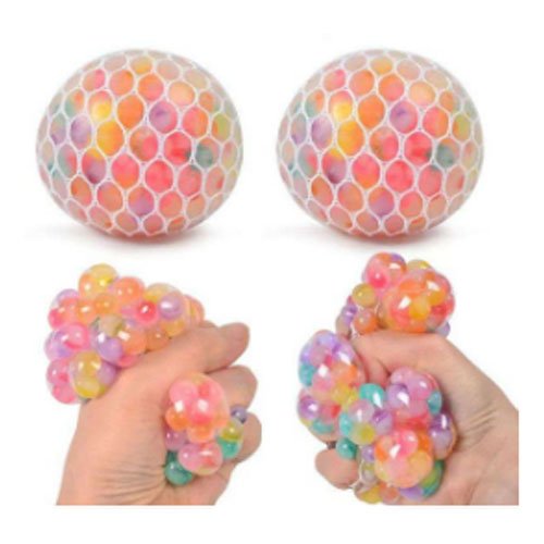 SQUISHY BOLA DE MALLA COLORIDA por mayor - Jugueteria por mayor