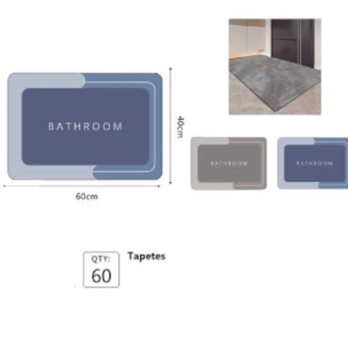 Tapete de Baño Antideslizante Absorbente de Diseño Moderno para Hogar por mayor - Hogar por mayor