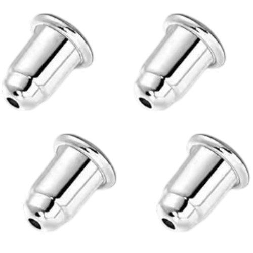 Tapón Bala Plateado para Aretes por mayor - Belleza por mayor