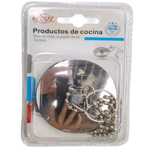 Tapón Metálico para Desagüe con Cadena de Sujeción - Formato Grande por mayor - Hogar por mayor