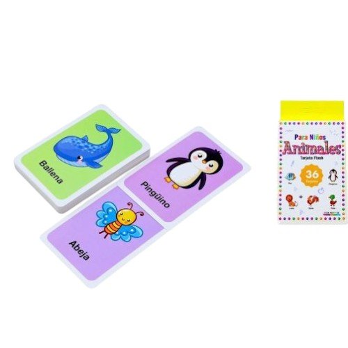 Tarjetas Flash Educativas de Animales para Niños en Español por mayor Jugueteria por mayor