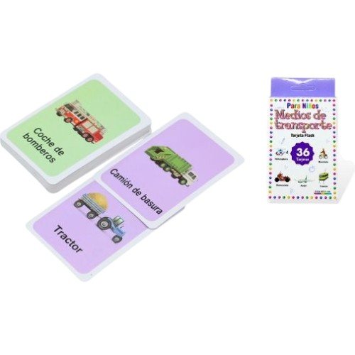 Tarjetas Flash Educativas de Medios de Transporte para Niños en Español por mayor Jugueteria por mayor