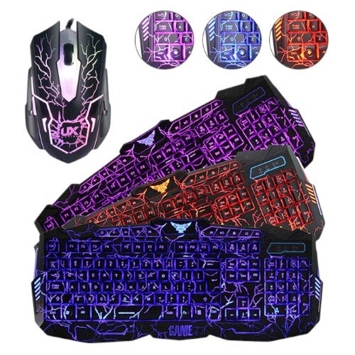 Teclado + Mouse Gamer, Mod-V100, Con Luz. por mayor - Electrónica por mayor