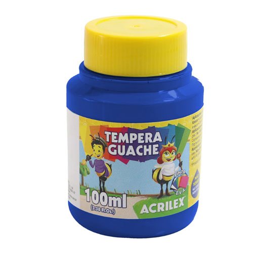 TEMPERA GUACHE AZUL por mayor - Útiles Escolares por mayor