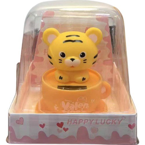 Tigre Decorativo en Taza con Movimiento Solar para Escritorio y Exhibición por mayor - Hogar por mayor
