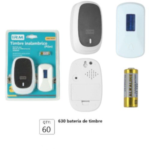 Timbre Inalámbrico Autónomo 630 - Kit de Notificación a Pilas de Largo Alcance por mayor - Electrónica por mayor