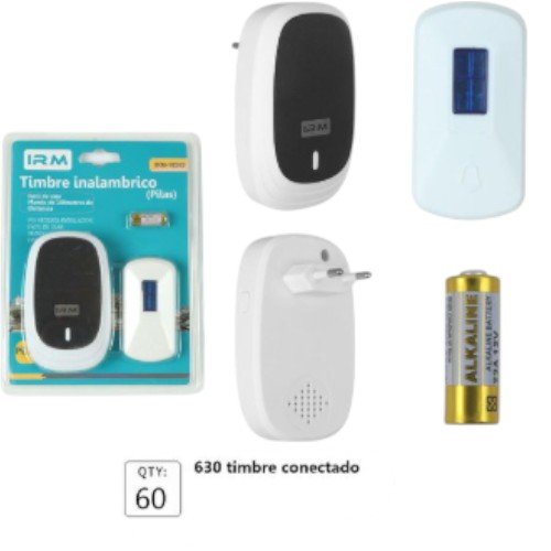 Timbre Inalámbrico de Enchufe 10266 - Kit de Largo Alcance con Receptor de Red por mayor - Electrónica por mayor