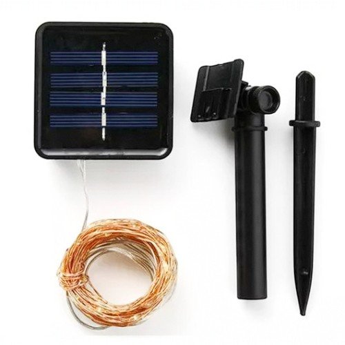 Tira LED Solar De 12 Mts Con Estaca De Luz Calida. por mayor Electrónica por mayor