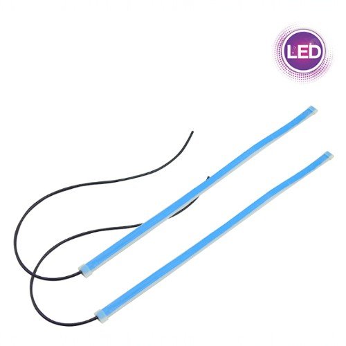 Tiras LED De 45Cm Para Focos De Auto 12Volt, Luz Ambar/Roja. Set X2. por mayor Electrónica por mayor