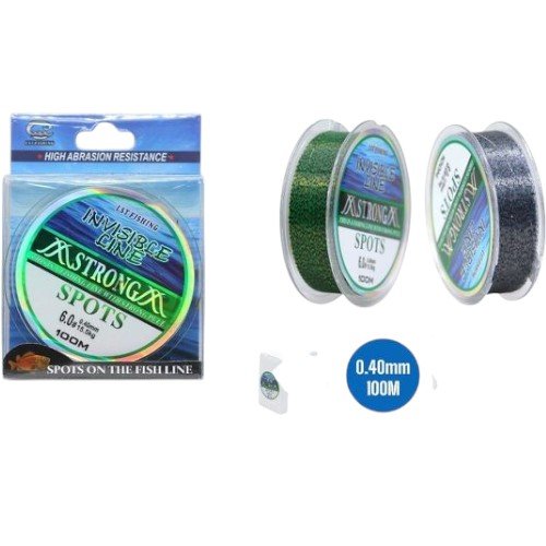 Línea de Pesca Moteada de Alta Resistencia 0,40mm x 100m para Pesca Profesional e Invisible por mayor - Hogar por mayor
