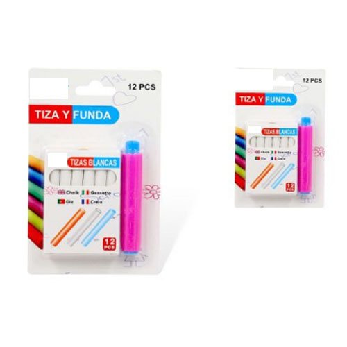 TIZAS BLANCA Y FUNDA por mayor - Útiles Escolares por mayor