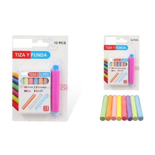 TIZAS COLORES Y FUNDA por mayor Útiles Escolares por mayor