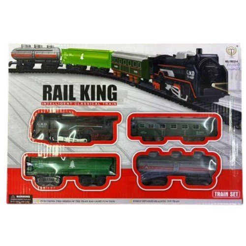 Tren Clásico de Juguete con Locomotora, Vagón Cisterna y de Pasajeros por mayor Jugueteria por mayor