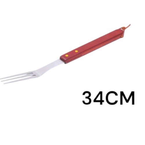 Trinchador para Barbacoa de Acero Inoxidable con Mango de Madera - 34cm por mayor Hogar por mayor