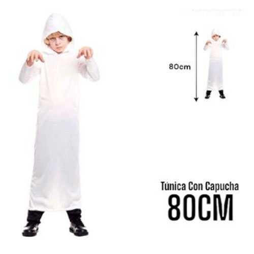 TUNICA CON CAPUCHA BLANCO por mayor - Halloween por mayor