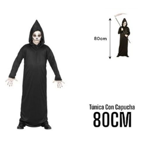 TUNICA CON CAPUCHA NEGRA por mayor - Halloween por mayor