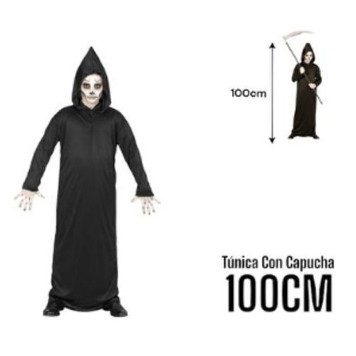 TUNICA CON CAPUCHA NEGRA por mayor - Halloween por mayor