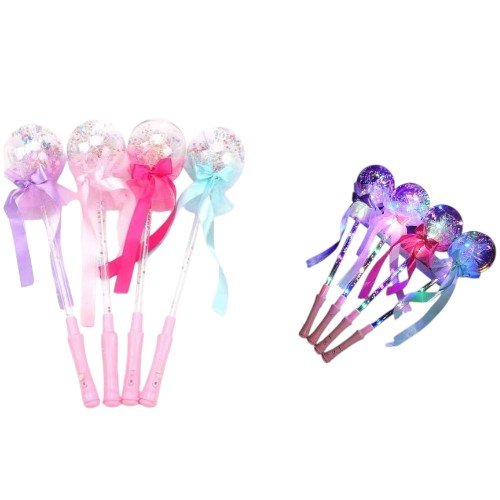 Vara de Iluminación con Esfera y Lazo Decorativo LED por mayor - Cotillon por mayor