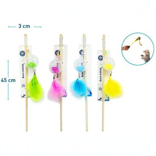 VARITA DE GATO CON JUGUETE por mayor - Mascotas por mayor