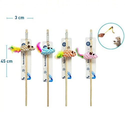 VARITA DE GATO CON RATON por mayor - Mascotas por mayor