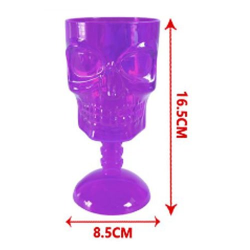 VASO CALAVERA PLASTICO MORADO por mayor Halloween por mayor