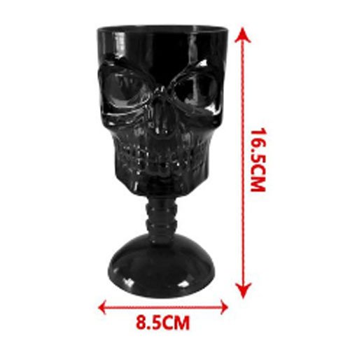 VASO CALAVERA PLASTICO NEGRO por mayor Halloween por mayor