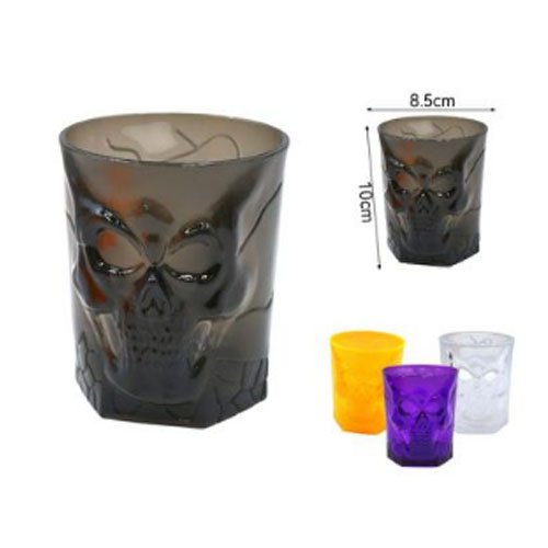 VASO CALAVERA TRASLUCIDO por mayor - Halloween por mayor
