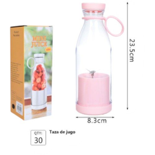 Vaso Licuadora Portátil Estilo Botella Retro con Anillo de Transporte (23.5cm) por mayor - Electrónica por mayor