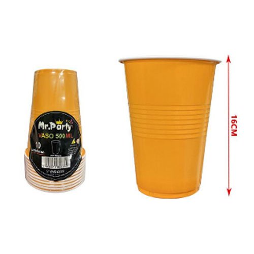 VASO PLASTICO NARANJA por mayor Halloween por mayor