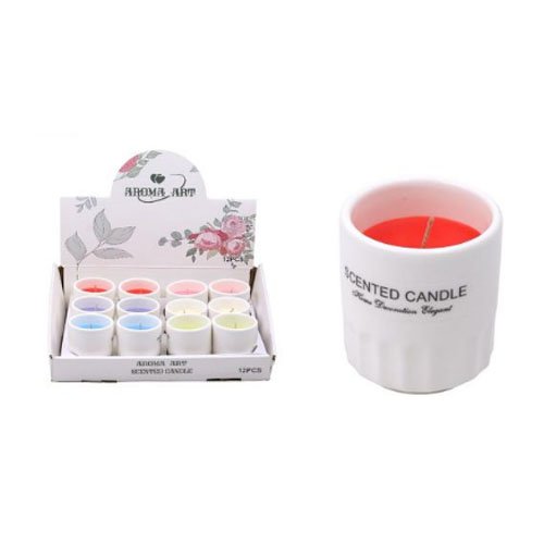 VELA VASO BLANCO por mayor - Hogar por mayor