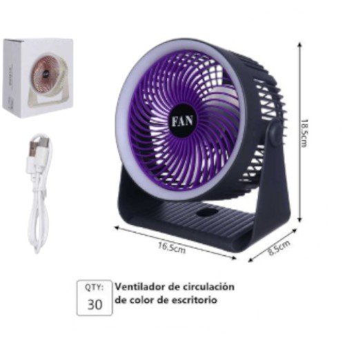 Ventilador de Escritorio con Circulación de Aire Colorido por mayor - Electrónica por mayor