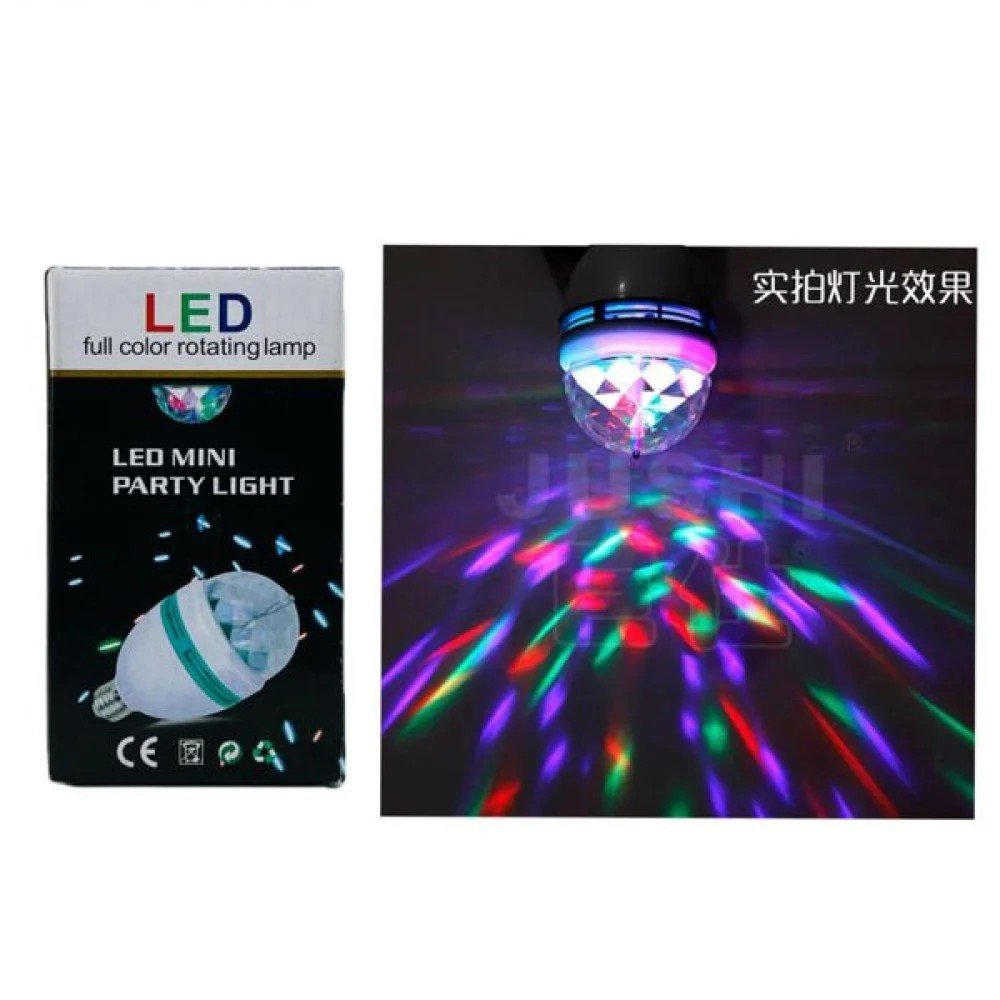 Ampolleta LED Disco Multicolor Rotativa E27 · 1 Pza por mayor en Chile