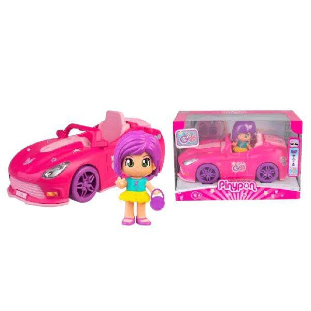 Pinypon Auto Rosa con Muñeca y Accesorios 1 Pza por mayor en Chile