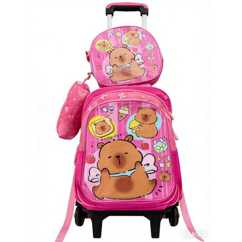 SET MOCHILA NINA CAPIBARA 3 PZA por mayor en Chile