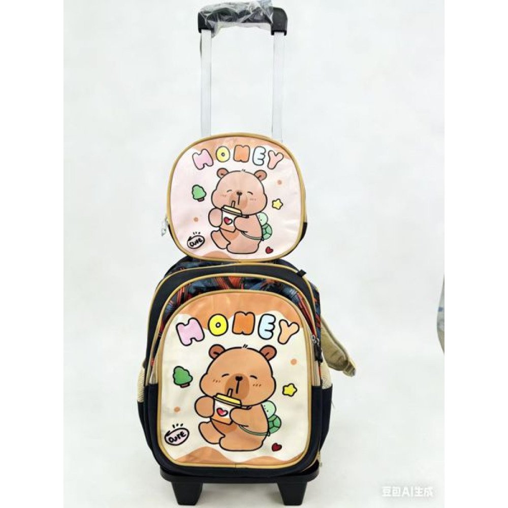SET MOCHILA CON RUEDA NIÑO CAPIBARA 2 PZA por mayor en Chile