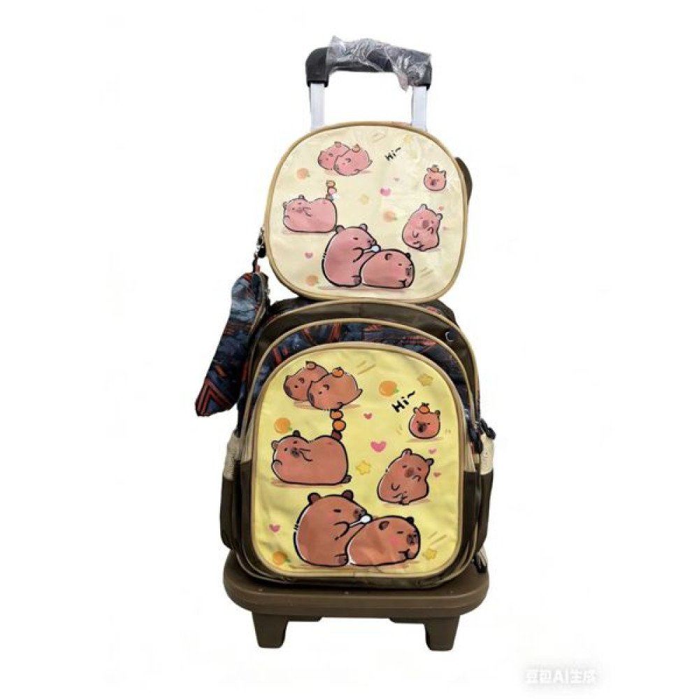 SET MOCHILA CON RUEDA NIÑO CAPIBARA 2 PZA por mayor en Chile